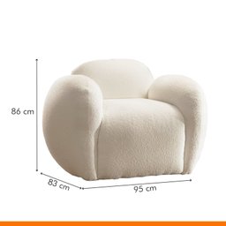 Poltrona Decorativa para Sala de Estar Burgos - 5