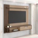 Ver imagem 1 de Painel para TV até 50 Polegadas 160,2cmx136cm Jeri Marrom Fendi/Carvalho
