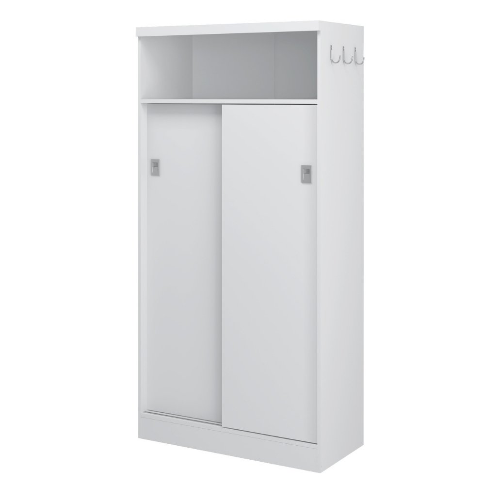 Armário Multiuso com 2 Portas de Correr 528 - Móveis Carraro - Branco - 2