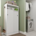 Ver imagem 1 de Armário Multiuso com 2 Portas de Correr 528 - Móveis Carraro - Branco