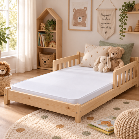 Colchão para Mini Cama Juvenil 150x70x7 Branco Infantil