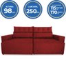 Sofá Gigante Supremo 250cm Retrátil/reclinável Vermelho Ws - 3