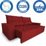 Sofá Gigante Supremo 250cm Retrátil/reclinável Vermelho Ws - 4