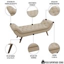 Ver imagem 6 de Cabeceira Cama Box Casal 140cm Provença e Recamier Veneto P02 Bouclé Bege - Mpozenato