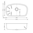 Ver imagem 4 de Cuba de Cozinha Aço Inox 1mm Escovado C104 82,5x47,2x22,9 Cm