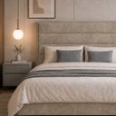 Ver imagem 2 de Cabeceira para Cama Casal Estofada 1,38 Mts Iza Vilajo: Suede Crush Cappucino