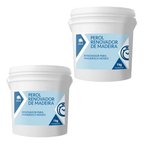 Kit 02 Und Renovador Madeira 1kg Perol