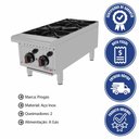 Ver imagem 2 de Fogão Profissional Progás Pro-2000 a Gás 2 Bocas para Bancada Aço Inox P44607