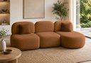 Ver imagem 1 de Sofá Orgânico Modular Nuvia 275cm Bouclé Terracota