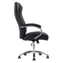 Ver imagem 6 de Cadeira Escritório Presidente Boss com Base Cromada - Corino Preto - 31401