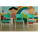 Ver imagem 1 de Kit 3 Cadeiras Infantil Iso Azul Turquesa Brinquedoteca Escolas Ecomhome