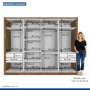 Ver imagem 6 de Guarda Roupa Casal com 6 Espelhos 4 Portas Firenze Minastex
