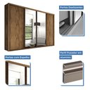 Ver imagem 7 de Guarda Roupa Casal com 6 Espelhos 4 Portas Firenze Minastex