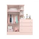 Ver imagem 3 de Guarda-Roupa Infantil com Cômoda Doce Sonho 2 Portas 3 Gavetas - Qmovi