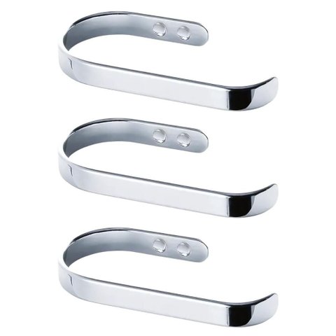 Suporte 3 Unid Papel Higiênico Alumínio Polido Parede