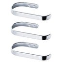 Ver imagem 3 de Suporte 3 Unid Papel Higiênico Alumínio Polido Parede