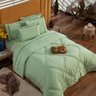Kit Edredom Liso Milano Dupla Face King 03 Peças - Percal 200 Fios Dourados Enxovais Verde - 3