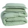 Kit Edredom Liso Milano Dupla Face King 03 Peças - Percal 200 Fios Dourados Enxovais Verde - 5