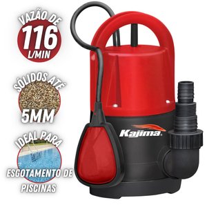 Bomba Submersa Kajima QWL105 220V 3 Opções De Diâmetro Saída Boia Regulável Para Construção