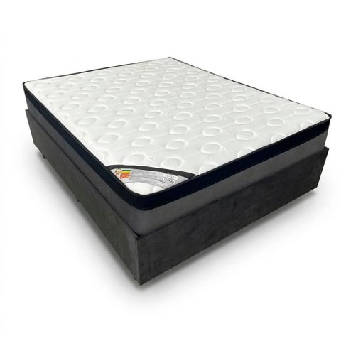 Colchão King Molas Ensacadas Turim + Base 193x203x72 Bom Pastor