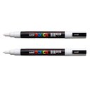 Ver imagem 2 de Caneta Marcadora Posca Pc-3m Branca 2 Unidades - Uni