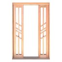 Ver imagem 2 de Porta Balcão de Correr Madeira Padrão Cedro Diamante Reto Bat 14 Cm - 2.15a X 2.30l