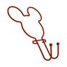 Suporte Com 2 Ganchos Vermelho Mickey - Disney - 2