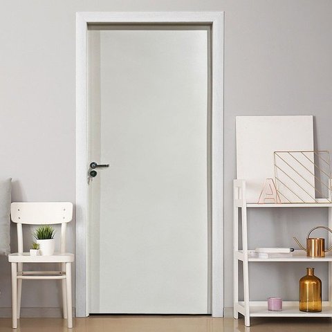 Kit Porta de Madeira Colmeia Duraplac Branca com Batente 9,5 e Fechadura Abertura Direita 210 x 62