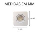 Ver imagem 3 de Kit 10 Spot Led Slim Quadrado 5w 6500k Luz Branca Fria