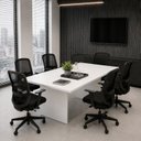 Ver imagem 5 de Mesa de Reunião para Escritório Retangular 6 Lugares 180x90cm ME4203 Branco Tecnomobili