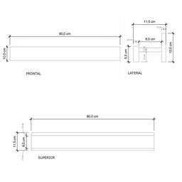 Porta Shampoo Linear 80cm  - 3