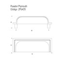 Ver imagem 2 de Puxador Plymouth 80mm Preto Zen Design Zp5420.24