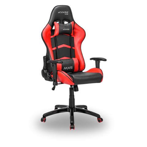Cadeira Gamer Giratória Tecido Sintético Preto/vermelho Mx5