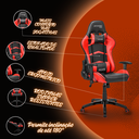 Ver imagem 2 de Cadeira Gamer Giratória Tecido Sintético Preto/vermelho Mx5