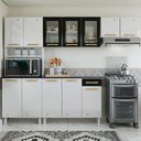 Ver imagem 1 de Armário de Cozinha Compacta de Aço Completa Diamante 12 Portas 1 Gaveta Branco/preto 818489 - Pnr Mó