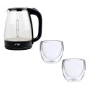 Ver imagem 1 de Jarra Vidro Elétrica 1,8l + Copo Vidro Duplo 140ml 2p