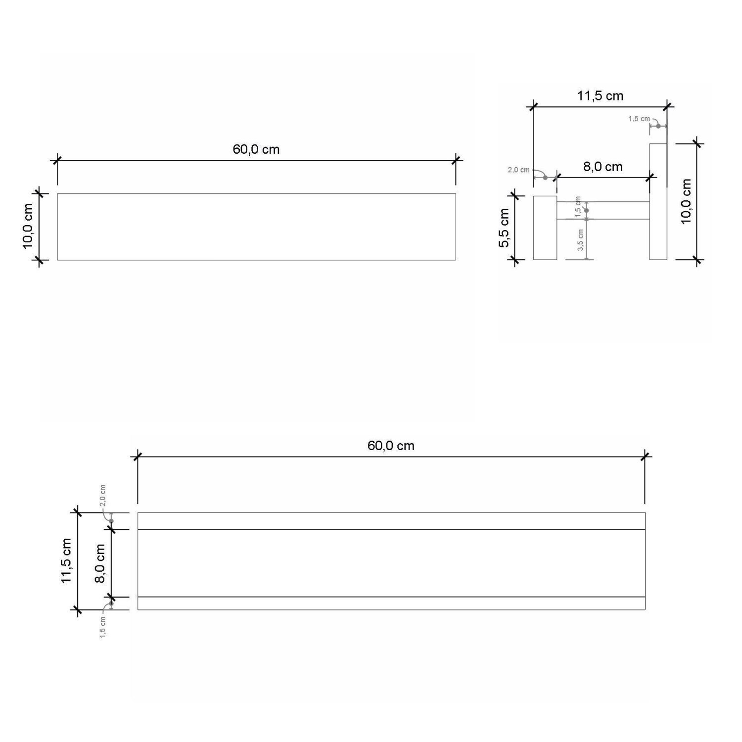 Porta Shampoo Linear 60cm  - 3