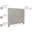 Ver imagem 3 de Cabeceira Queen 160cm Arlla Linho Cinza Rm