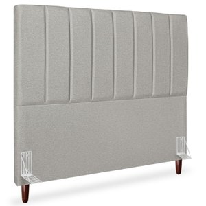 Cabeceira Queen 160cm Arlla Linho Cinza Rm