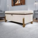 Ver imagem 3 de Puff Recamier Versallies 150 Cm Bege Bouclé