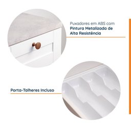 Balcão 4 Gavetas 40cm com Tampo Arizona Cabecasa Madeiramadeira - 6