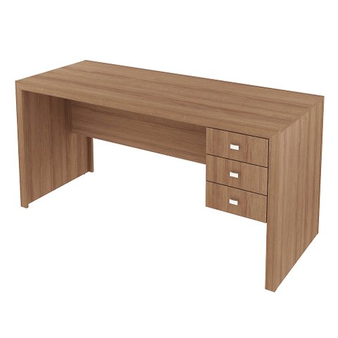 Mesa para Escritório Home Office ME4113 MDP Amendoa - Gran Belo