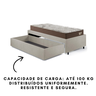 Base Box Cama Solteirão Sapateira Courino Linho Areia e Colchão Relax Adorabile Ecoflex 96x203 - 12
