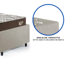 Ver imagem 2 de Base Box Cama Solteirão Sapateira Courino Linho Areia e Colchão Relax Adorabile Ecoflex 96x203