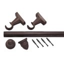 Ver imagem 2 de Kit Varão Real Simples 19mm 3 Metros Imbuia - 19121 47 - Couselo
