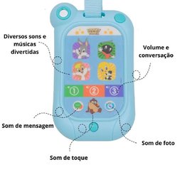 Telefone Musical Interativo Looney Tunes I34 Som e Luz - Ebn - 2