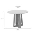 Ver imagem 5 de Conjunto Mesa Isabela sem Tampo de Vidro 100cm com 4 Cadeiras Caroline - Off White / Imbuia / Wd22