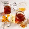Kit 6 Meleiras de Vidro 6x12cm com Dosador 280ml Lyor Pote Mel Tampa Cromada - 2