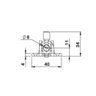Trinco Universal 12cm Latão Latonado Cartela Isero - 3