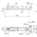 Ver imagem 2 de Trinco Universal 12cm Latão Latonado Cartela Isero